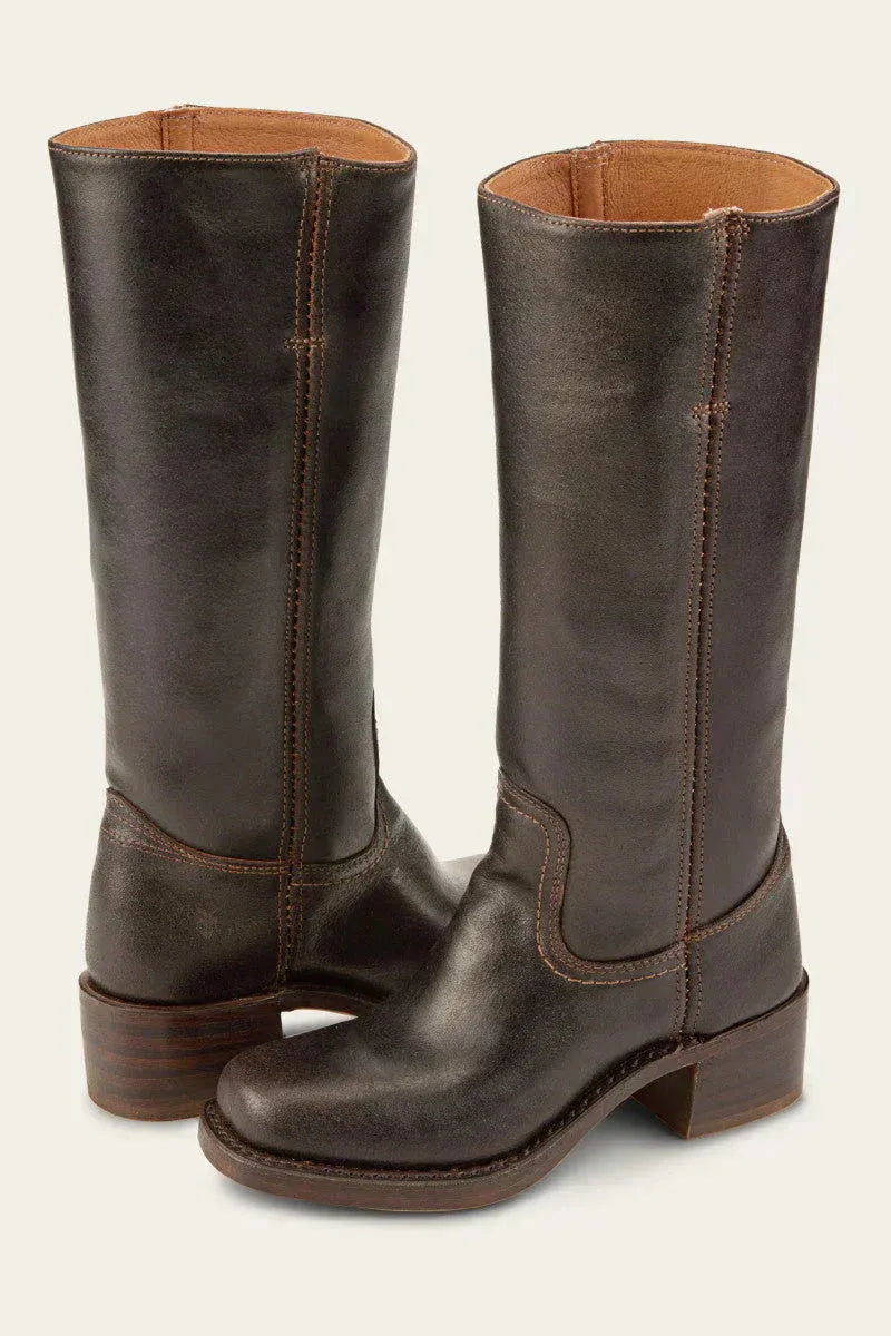 Women's Knee-High Boots, Elegant Cut with Block Heel | E&R - 1 - Elvaroza.com