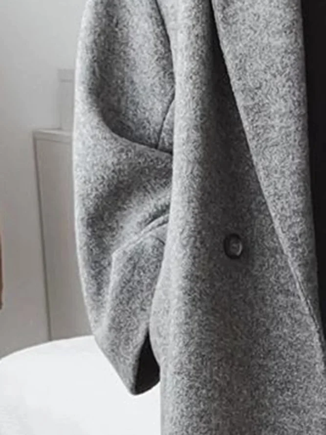 Women's coat in a relaxed fit with a double-breasted closure | E&R - 4 - Elvaroza.com