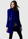 Women's coat with a tailored fit and double-breasted design | E&R - 1 - Elvaroza.com