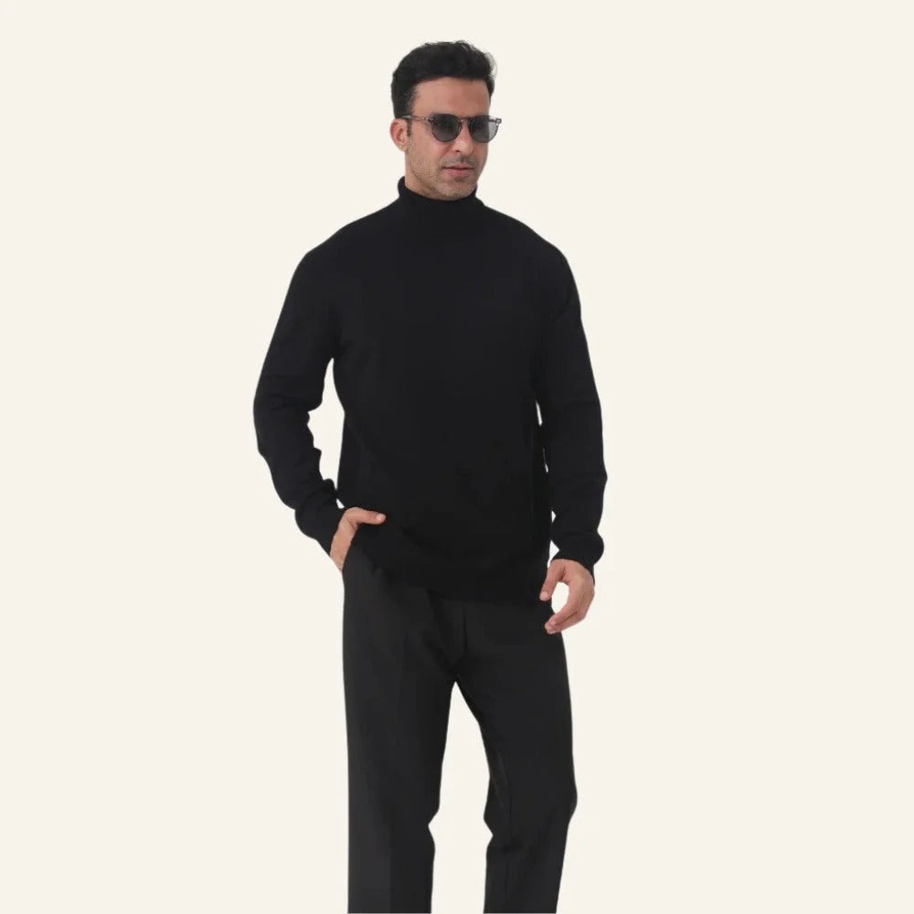Men's Turtleneck Sweater with Ribbed Cuffs | E&R - 5 - Elvaroza.com