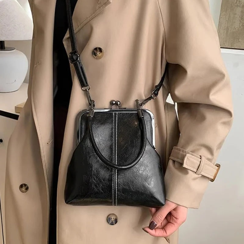 Women's Handbag with Elegant Frame and Textured Design | E&R - 4 - Elvaroza.com