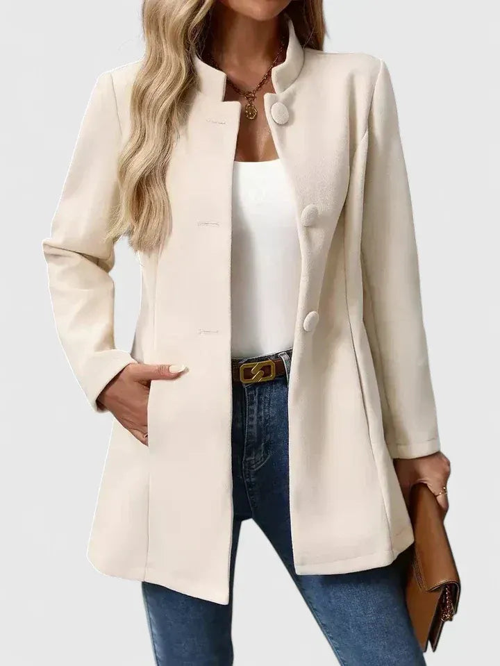 Women's jacket with a fitted cut and button closure | E&R - 5 - Elvaroza.com