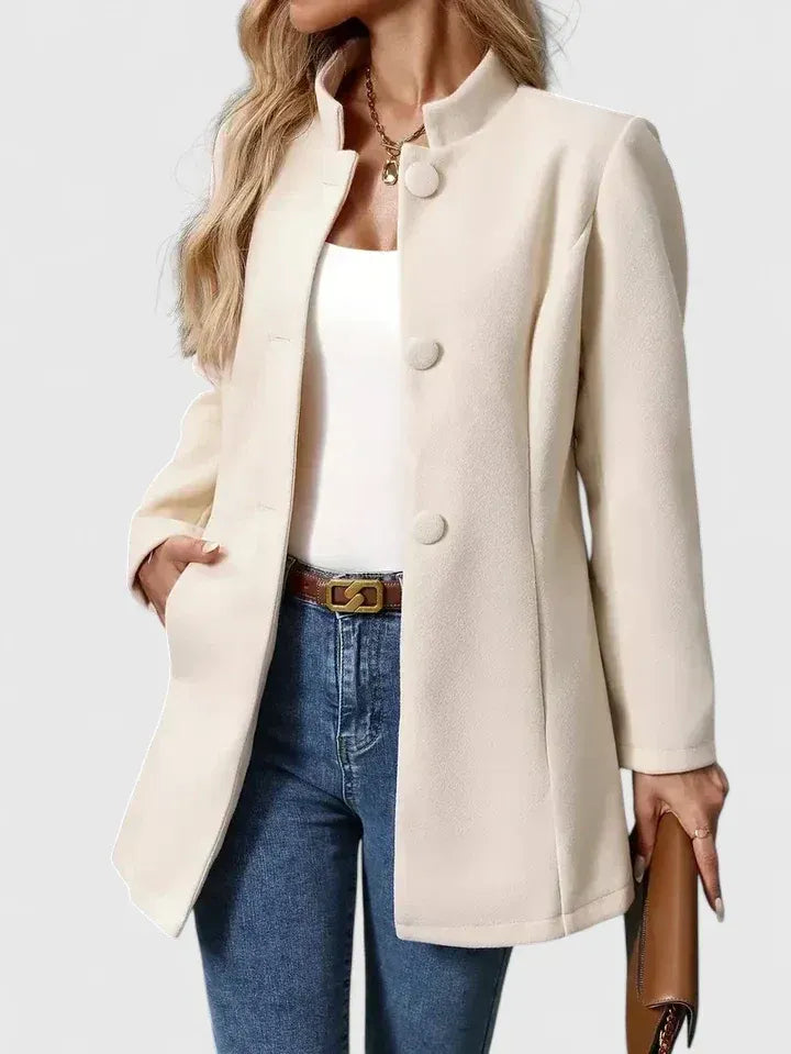 Women's jacket with a fitted cut and button closure | E&R - 6 - Elvaroza.com