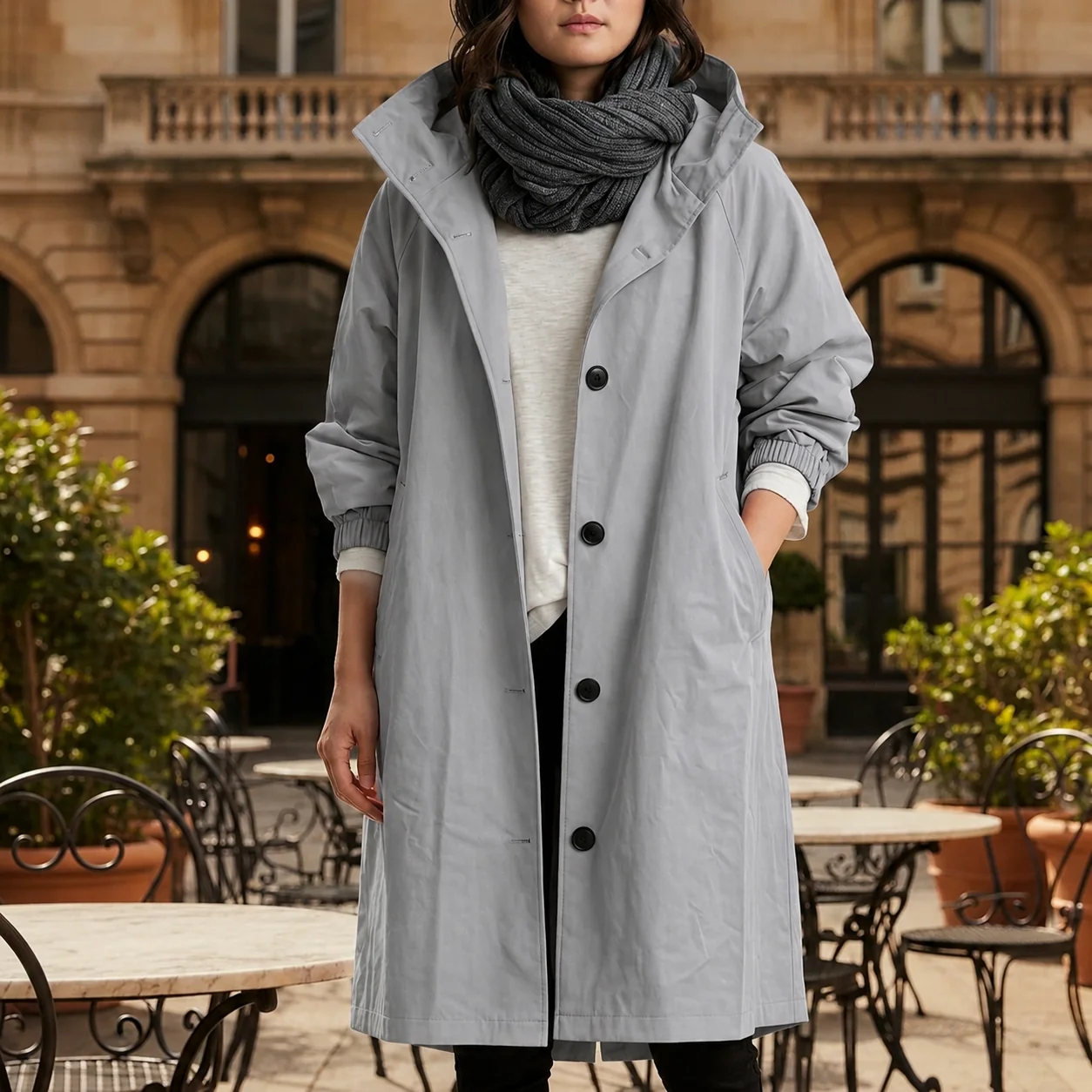 Women's Hooded Jacket with Longline Fit | E&R - 7 - Elvaroza.com