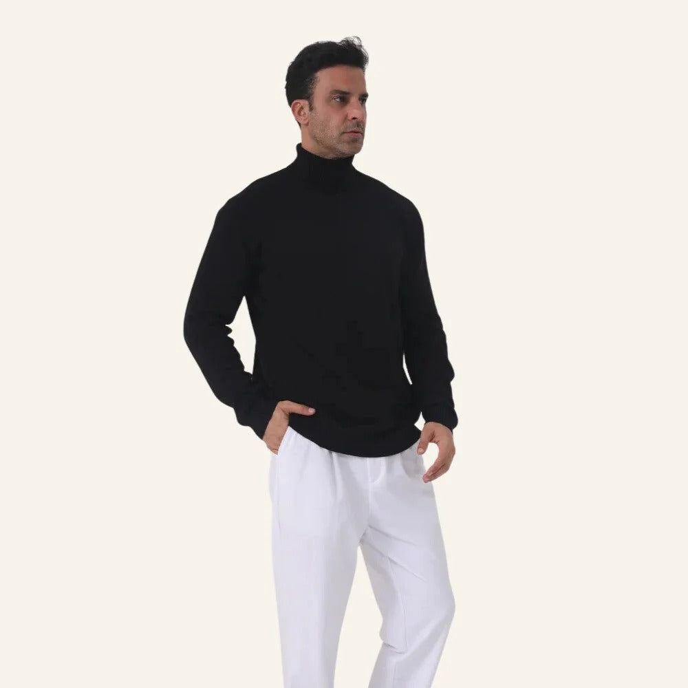 Men's Turtleneck Sweater with Ribbed Cuffs | E&R - 7 - Elvaroza.com