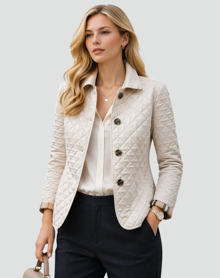 Quilted Jacket Women's Slim Fit with Button Closure - Image 2