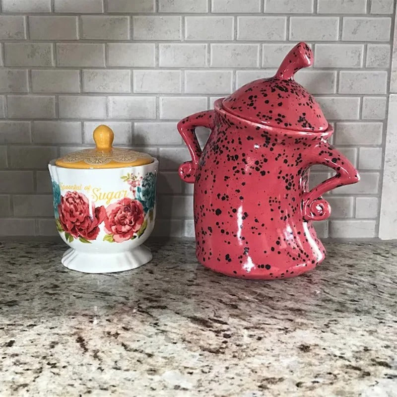 Charming Decorative Sugar Canister – Elevate Your Kitchen Aesthetic - Image 1