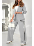 Set featuring a blazer and wide-leg pants for women with a sporty touch - J&B; - 1 - Elvaroza.com