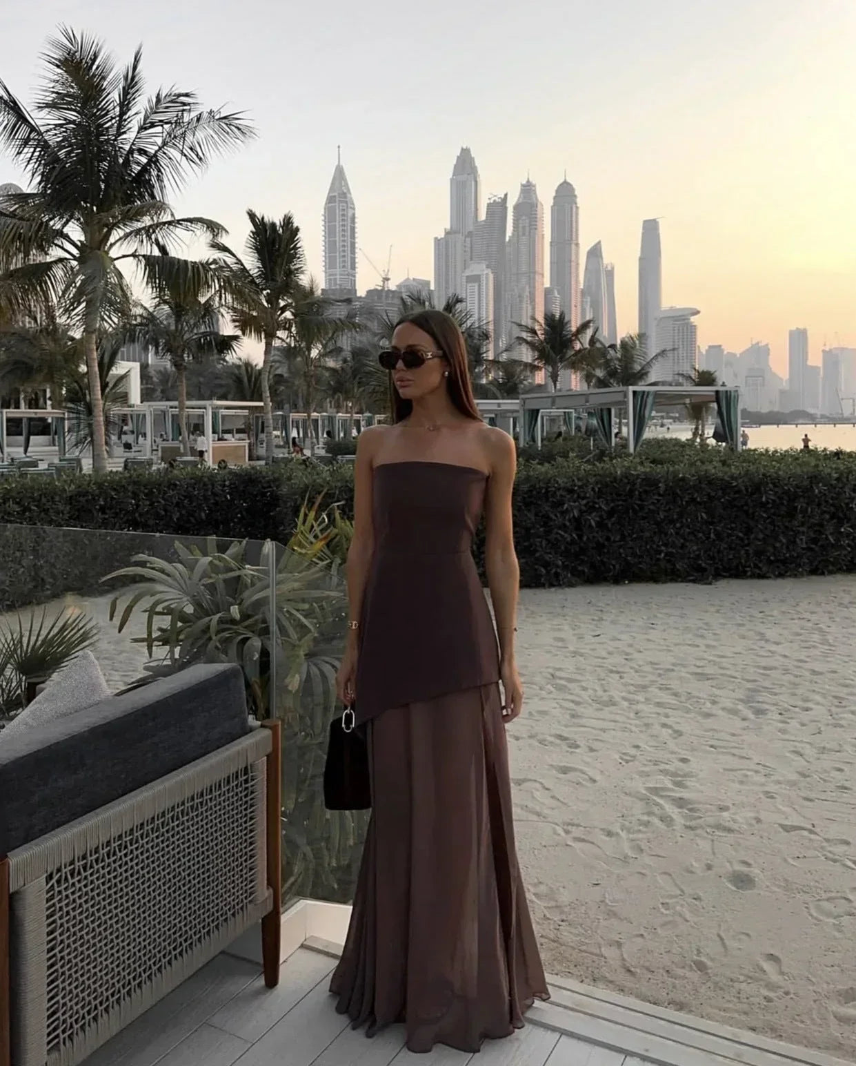 Erika – Long Sleeveless with Slit and Bustier Dress - Image 5