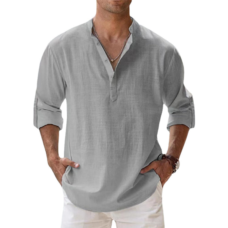 Robert –  Button-Down Henley Shirt - Image 3