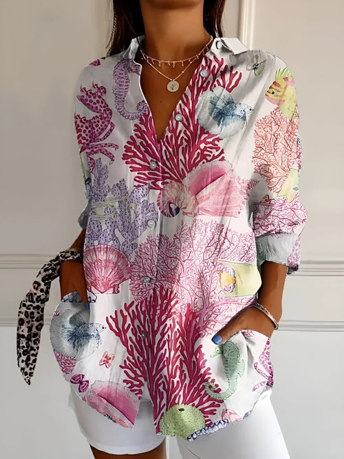 Charlotte – Elegant Long-Sleeved Button-Down - Image 1